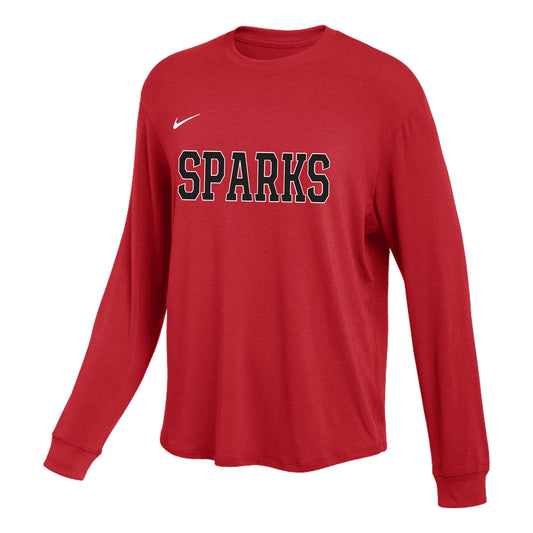WOMENS NIKE SPARKS ONE RELAXED LS TOP