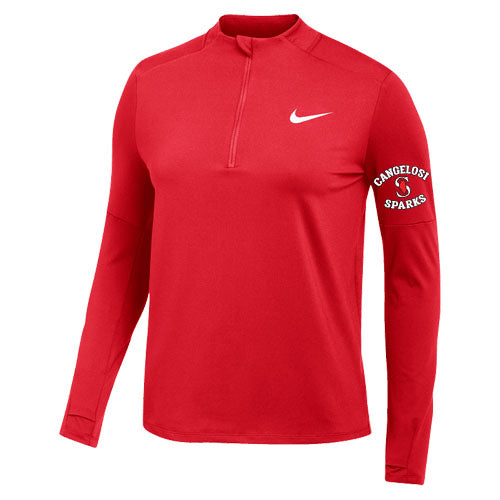 WOMENS NIKE SPARKS DRI FIT ELEMENT HALF ZIP