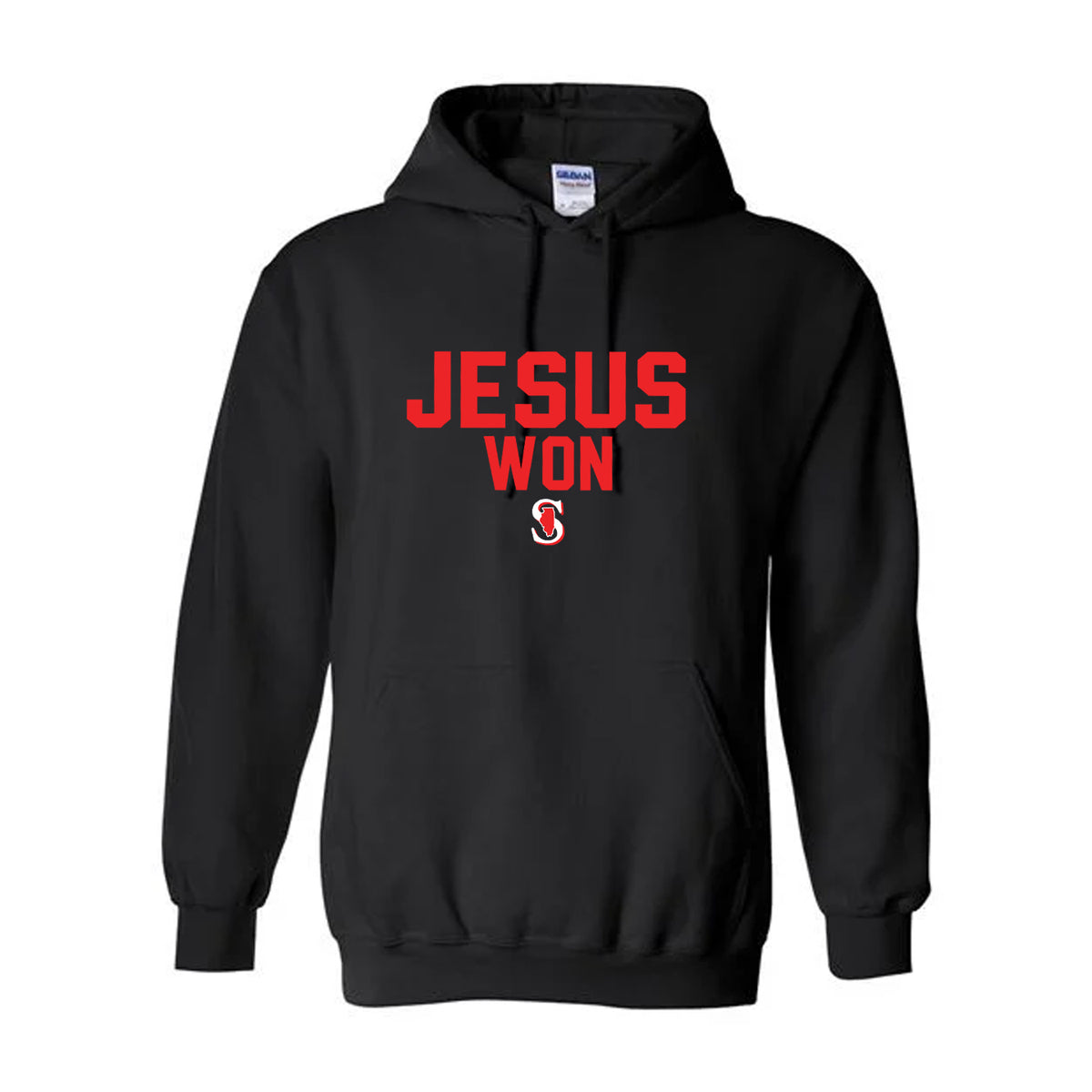 ADULT GILDAN JESUS WON HOODIE
