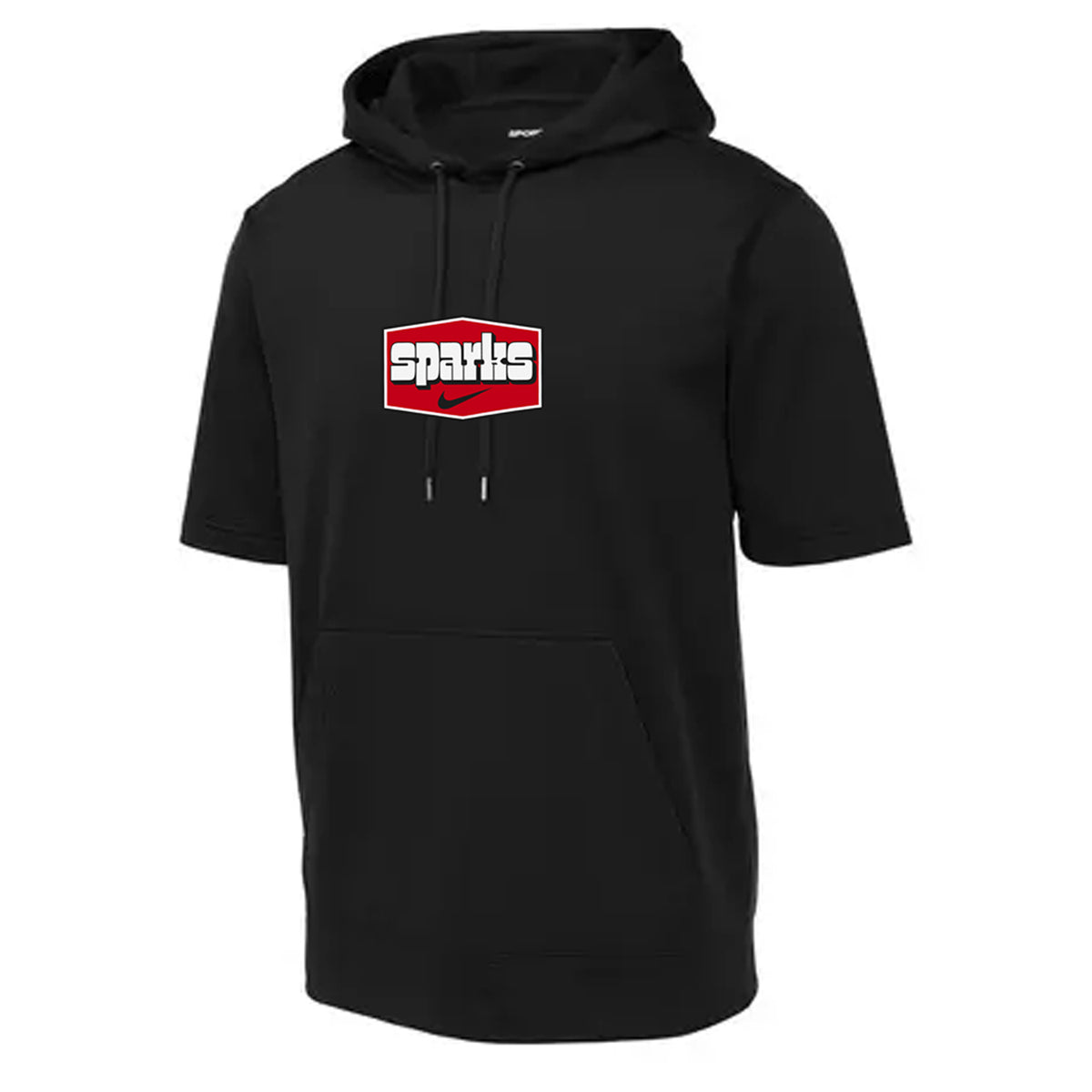 MENS SPORT-TEK SPARKS SHORT SLEEVE HOODED PULLOVER