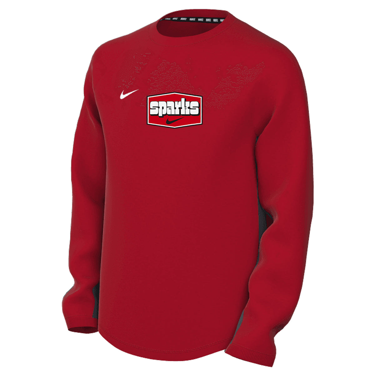 YOUTH NIKE SPARKS EMBROIDERED LS PREGAME CREW TOP