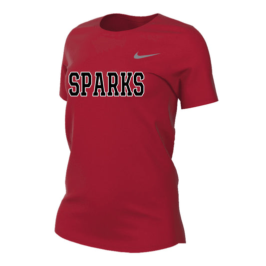 WOMENS NIKE SPARKS 2 LEGEND SHORT SLEEVE
